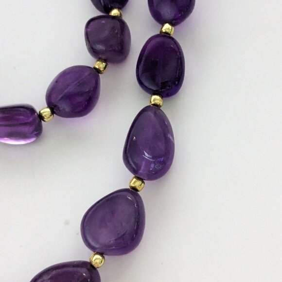 STAUER Genuine Amethyst Stone Beaded Necklace & Bracelet Set - Picture 3 of 7